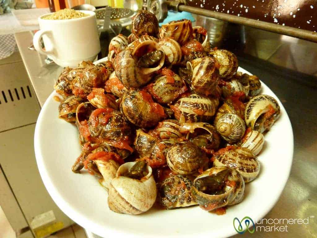 Crete Food, Snails with Barley