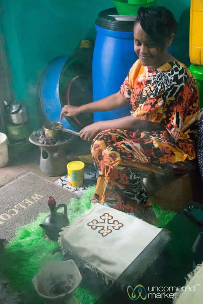Ethiopian Coffee Ceremony in Home