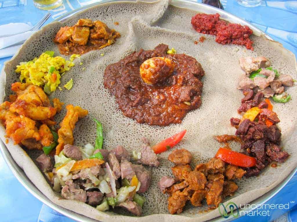 Ethiopian Food, Meat Platter