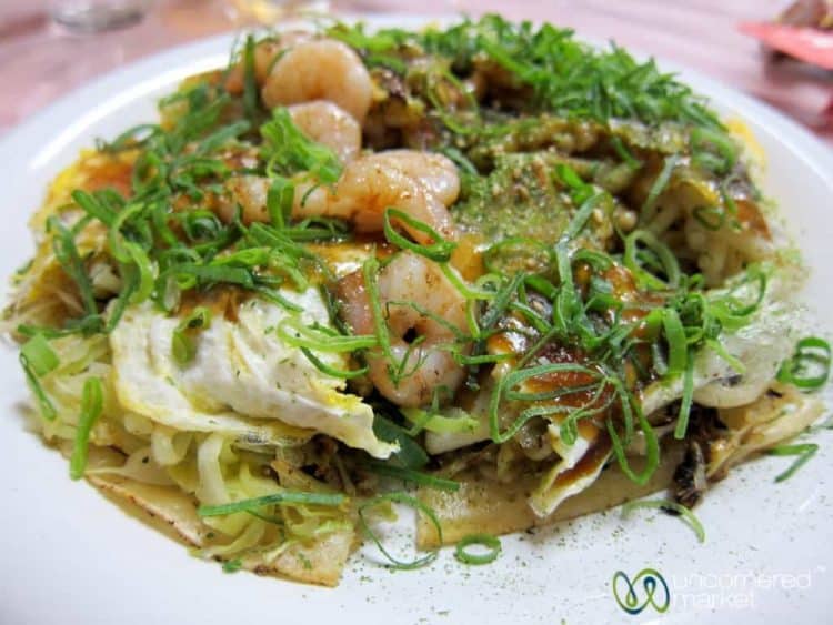 Japanese Food, Okonomiyaki Hiroshima Style