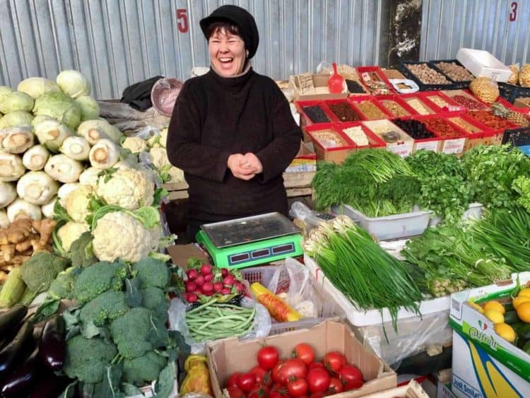 Karakol Market, Vegetable Vendor