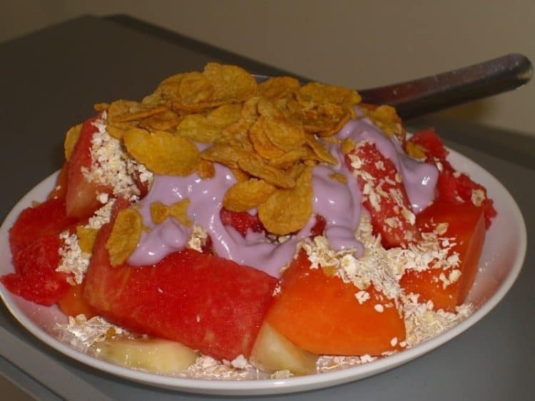 Patong food, fresh fruit and museli