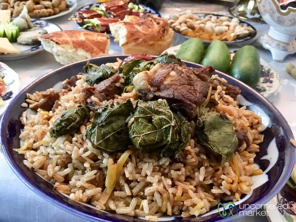 Osh-Style Plov Made with Red Rice - Kyrgyzstan