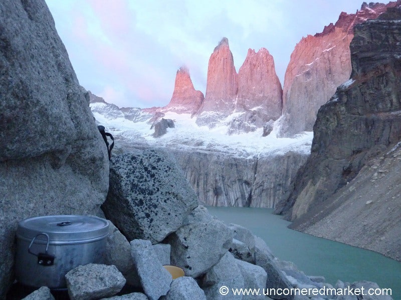 Torres del Paine, Sunrise at the Torres