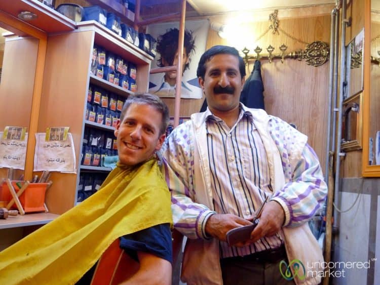 Iran Travel, Visiting Local Barber