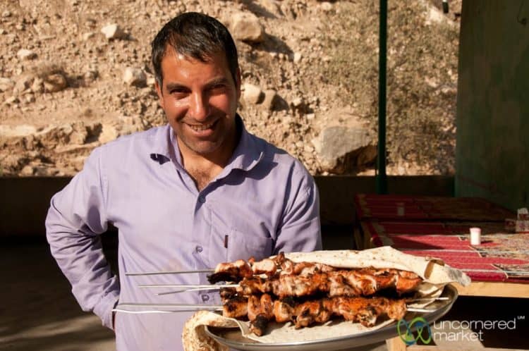 Iran Travel, Kebab Stand near Kermanshah