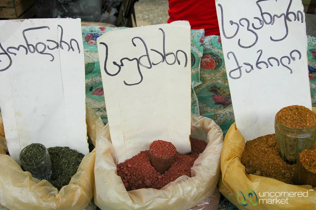 Georgian Food, Spices at the Market