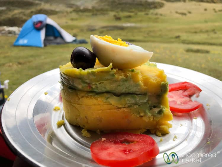 Food along the Huayhuash Trek tour
