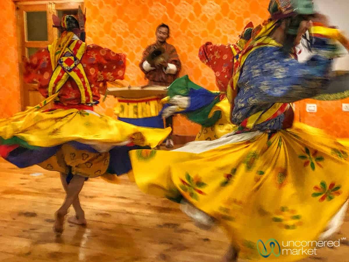 Bhutan Travel, Traditional Mask Dance on G Adventures tour