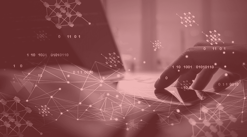 Hands on computer keyboard overlaid with point chart