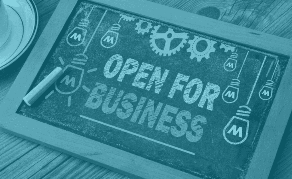 Open for Business sign