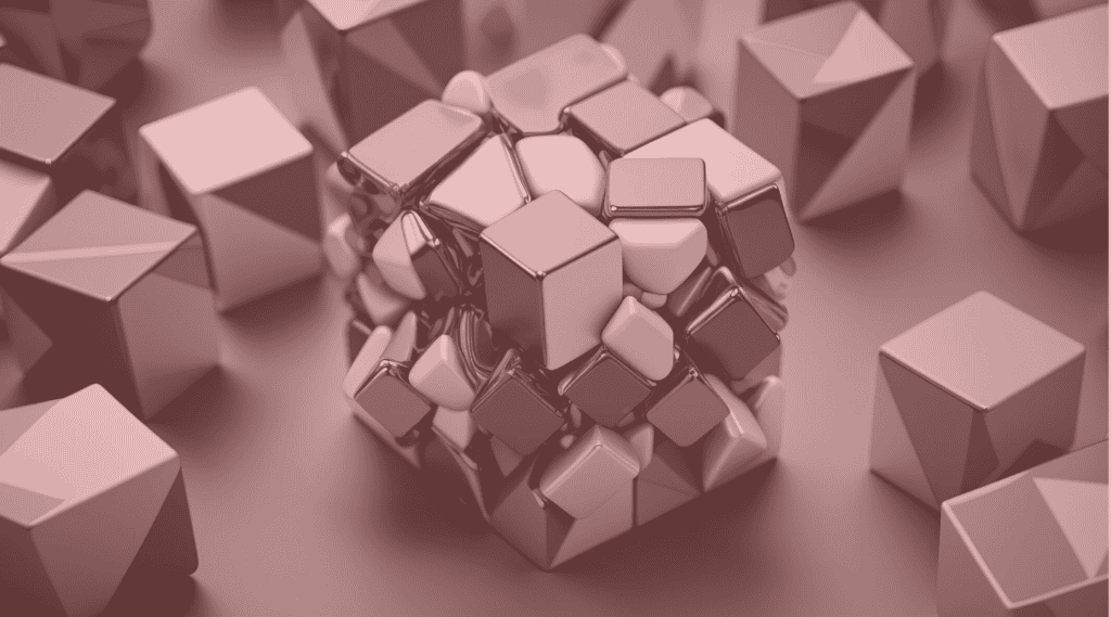 Cube made of different shapes