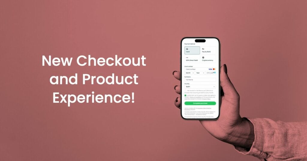 New Vendo Checkout and Product Expirience