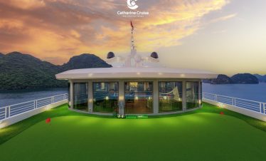 Luxurious yacht with panoramic views at sunset, perfect for exclusive cruises and island adventures.