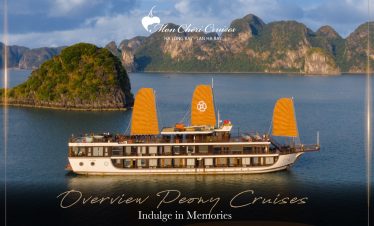 Golden sails meet emerald islands—Peony Cruises gliding across Lan Ha Bay. Create your tailor-made voyage with ViettrendTour. WhatsApp +84 898 265 688.