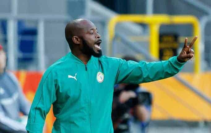 LUBLIN, POLAND - MAY 26: head coach Youssouph Dabo of Senegal gestures during the 2019 FIFA U-20 World Cup group A match between Senegal and Colombia at Arena Lublin on May 26, 2019 in Lublin, Poland. (Photo by TF-Images/Getty Images)