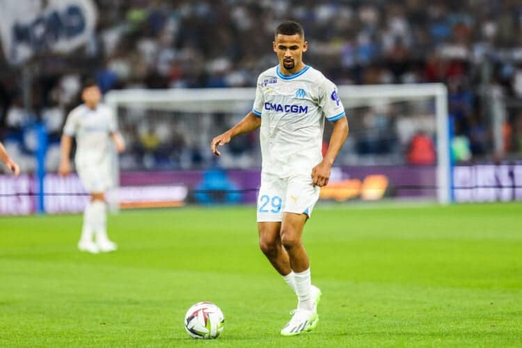 Iliman NDIAYE of Marseille during the friendly match between Olympique de Marseille and Bayer Leverkusen on August 2, 2023 in Marseille, France. (Photo by Johnny Fidelin/Icon Sport)