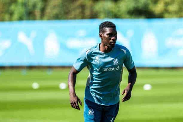 Ismaila SARR of Marseille during the training session of Olympique de Marseille at Centre Robert-Louis Dreyfus on July 8, 2024 in Marseille, France. (Photo by Johnny Fidelin/Icon Sport via Getty Images)