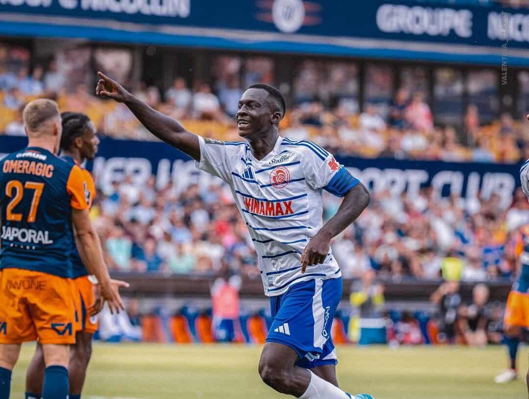 Capitaine de Strasbourg, Habib Diarra a marqué le premier but de la saison du Racing contre Montpellier