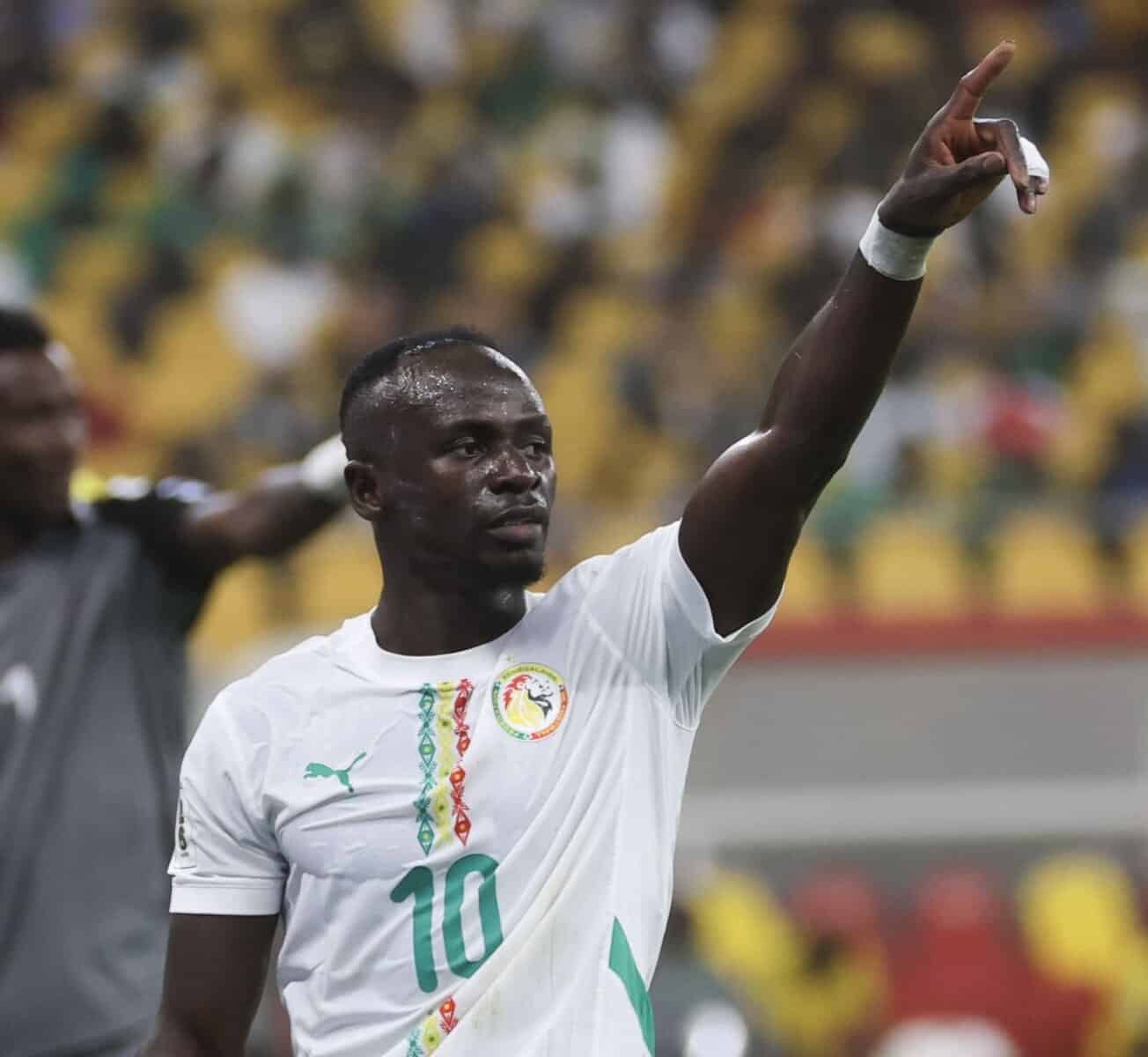 DAKAR, SENEGAL - MARCH 25: Sadio Mane (10) of Senegal gestures during the FIFA World Cup 2026 Africa qualifiers group B match between Senegal and Togo at the Abdoulaye Wade Stadium in Diamniadio, Dakar, Senegal on March 25, 2025. (Photo by Cem Ozdel/Anadolu via Getty Images)