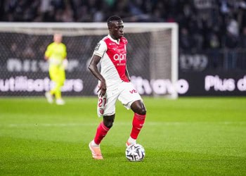 Krepin DIATTA of Monaco during the Ligue 1 McDonald's match between Angers and Monaco at Stade Raymond Kopa on October 18, 2025 in Angers, France. (Photo by Dave Winter/FEP/Icon Sport via Getty Images)