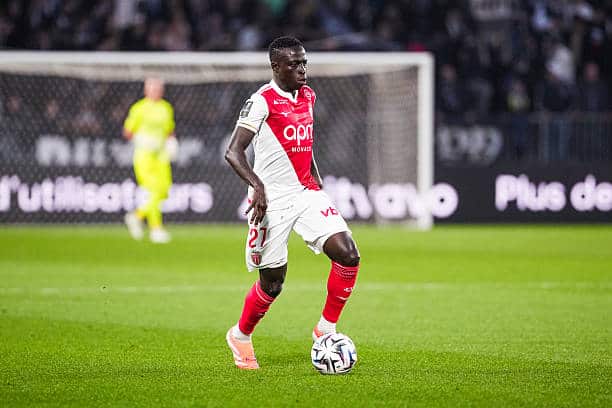 Krepin DIATTA of Monaco during the Ligue 1 McDonald's match between Angers and Monaco at Stade Raymond Kopa on October 18, 2025 in Angers, France. (Photo by Dave Winter/FEP/Icon Sport via Getty Images)