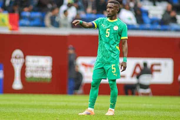 Tangier, Morocco - January 3: Senegal's Idrissa Gana Gueye gives instructions during the Africa Cup Of Nations Round Of 16 match between Senegal and Sudan at Ibn Batouta Stadium on January 3, 2026 in Tangier, Morocco. (Photo by Torbjorn Tande/DeFodi Images/DeFodi via Getty Images)