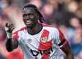 MADRID, SPAIN - JANUARY 24: Pathe Ciss of Rayo Vallecano celebrates his team first goal during the LaLiga EA Sports match between Rayo Vallecano de Madrid and CA Osasuna at Estadio de Vallecas on January 24, 2026 in Madrid, Spain. (Photo by Diego Souto/Getty Images)