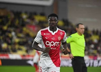 Lamine CAMARA of Monaco during the Ligue 1 McDonald's match between Monaco and Rennes at Stade Louis II on January 31, 2026 in Monaco, Monaco. (Photo by Sylvain Thomas/FEP/Icon Sport via Getty Images)