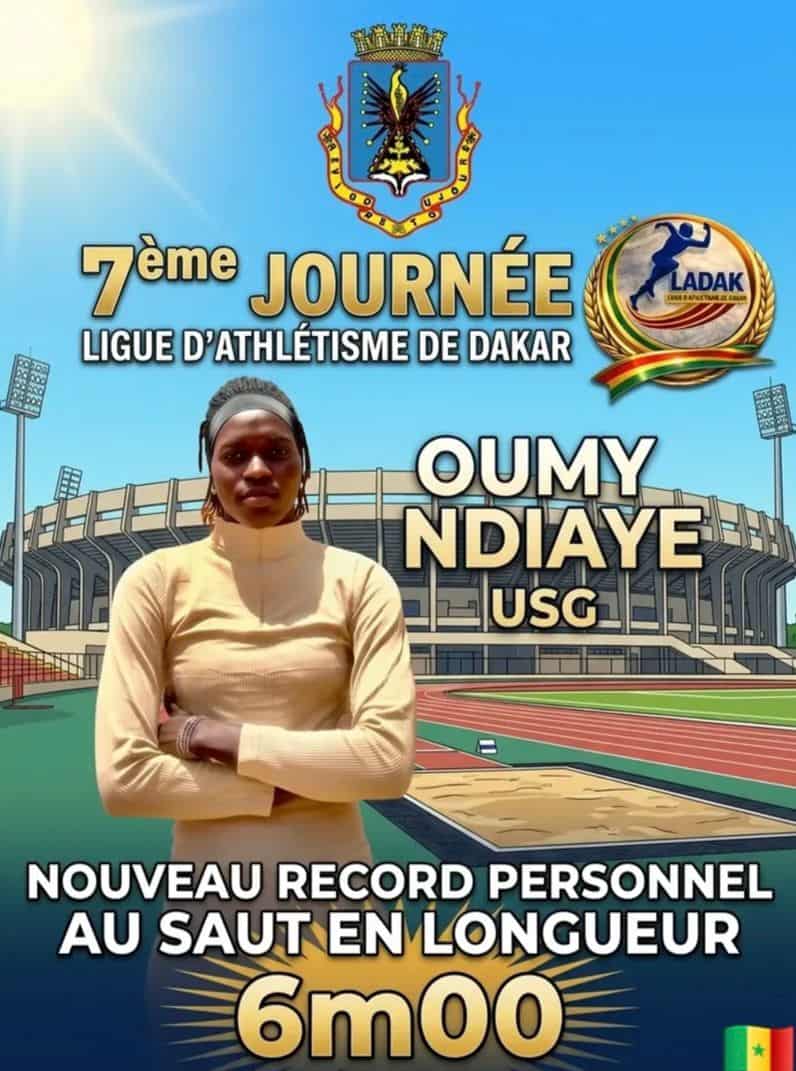 Athlétisme : Oumy Ndiaye signe 6,00 m et bat son record personnel au saut en longueur - wiwsport