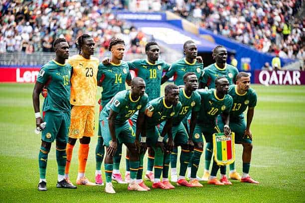 SEATTLE, WASHINGTON - JULY 1: Senegal starting eleven pose before the FIFA World Cup 2026 Round Of 32 match against Belgium at Seattle Stadium on July 1, 2026 in Seattle, Washington. (Photo by Jane Gershovich/ISI Photos/ISI Photos via Getty Images)