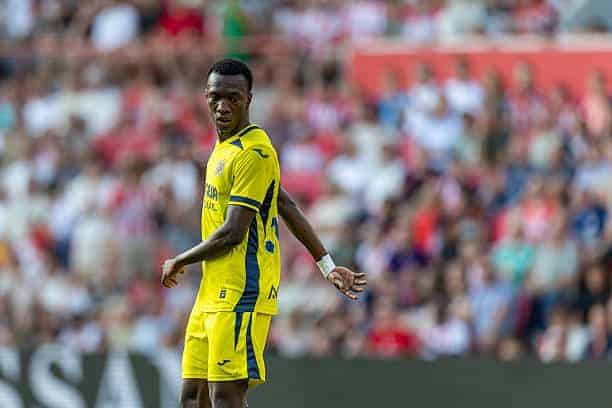 Eindhoven, Netherlands - July 25: Cheikh Thiam of Villarreal CF looks on during the Pre-Season Friendly match between PSV and Villarreal CF at Philips Stadion on July 25, 2026 in Eindhoven, Netherlands. (Photo by Mario Hommes/DeFodi Images/DeFodi via Getty Images)