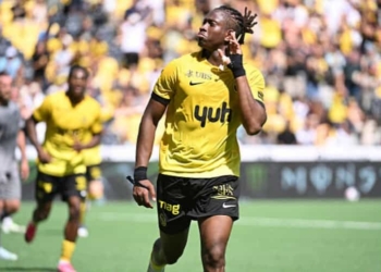 BSC Young Boys v FC Vaduz - Swiss Super League 2026/27

BERN, SWITZERLAND - AUGUST 23: Kaly Sène of Young Boys celebrating his score 2:1 during the Swiss Super League match between BSC Young Boys and FC Vaduz at Stadion Wankdorf on August 23, 2026 in Bern, Switzerland. (Photo by Manuel Winterberger/Eurasia Sport Images/Getty Images)