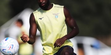 ROME, ITALY - JULY 29: Boulaye Dia in action during the SS Lazio training session at Formello sport centre on July 29, 2026 in Rome, Italy.  (Photo by Paolo Bruno/Getty Images)
