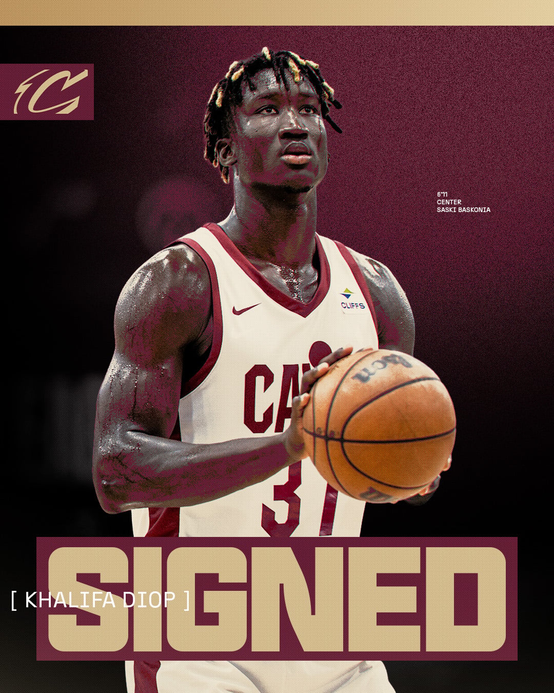 Drafté en 2022, Khalifa Diop rejoint Cleveland et va enfin découvrir la NBA ! - wiwsport