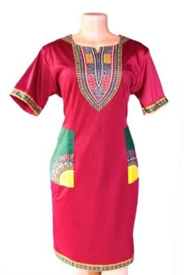 Maroon-Dashiki-dress-267x400 How to Dress Up Your Pear/ Triangle Body Shape
