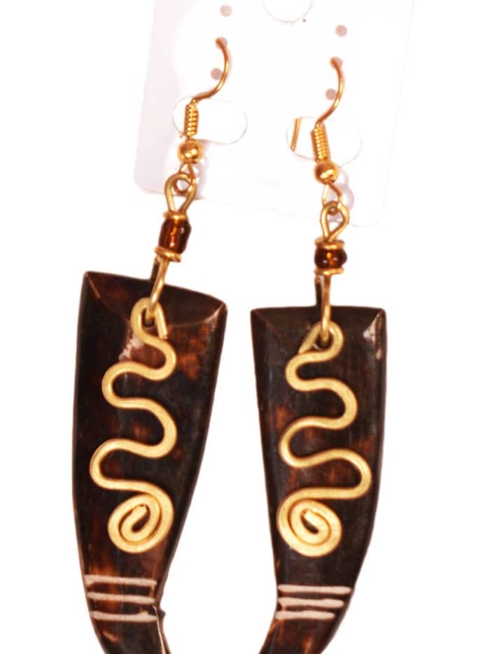 Horn Earring with brass finishing - Copy