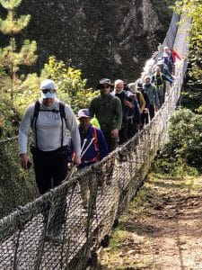 team visits monasteries around kathmandu