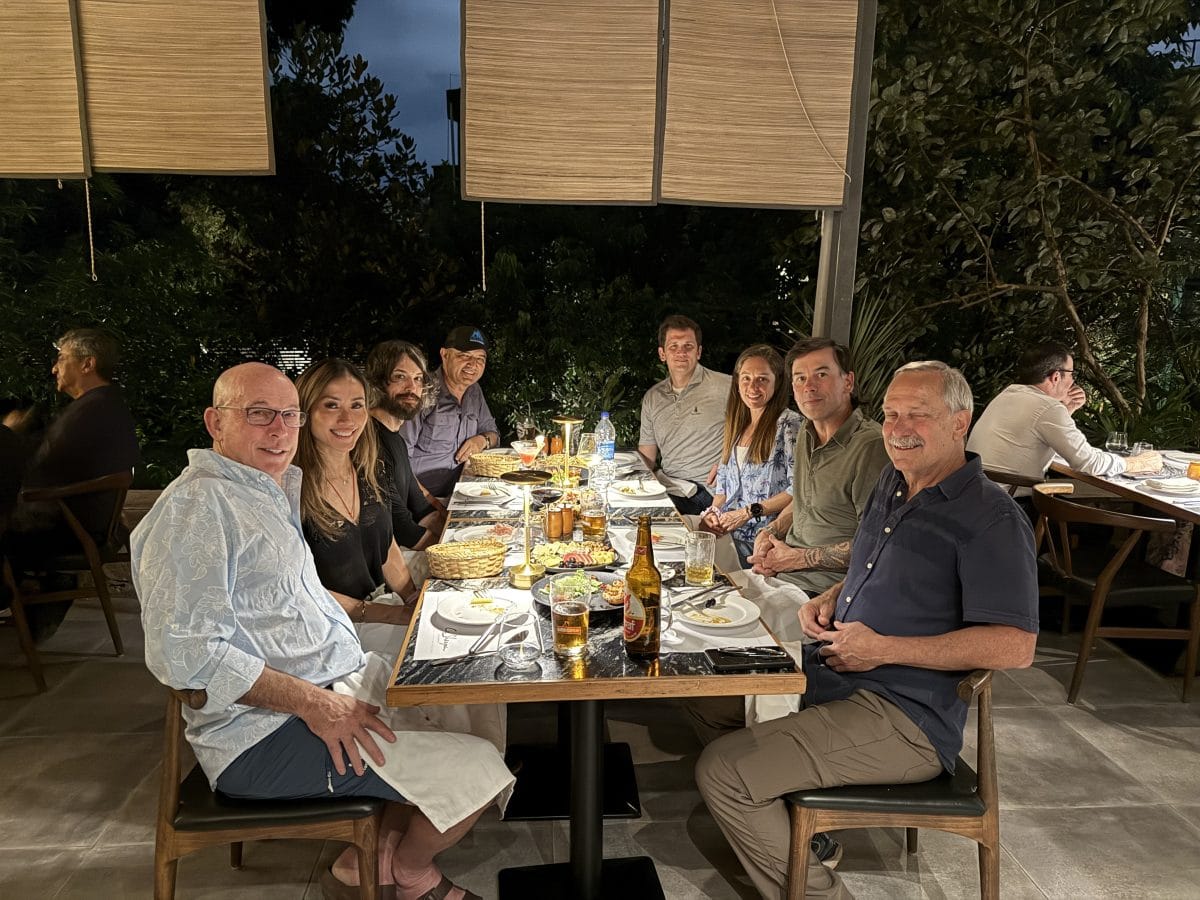 manaslu team shares a welcome dinner