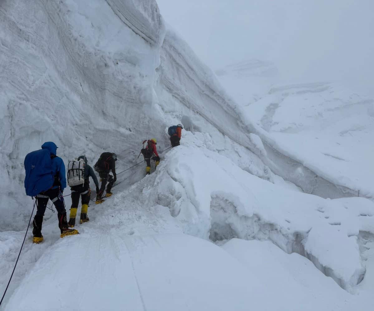 manaslu team resting at basecamp