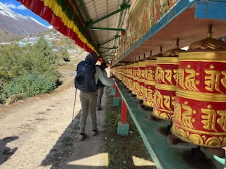 team visits thame village