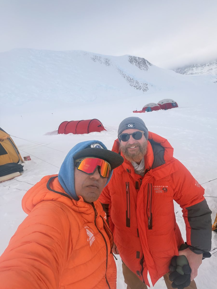 vinson team arrives at basecamp!