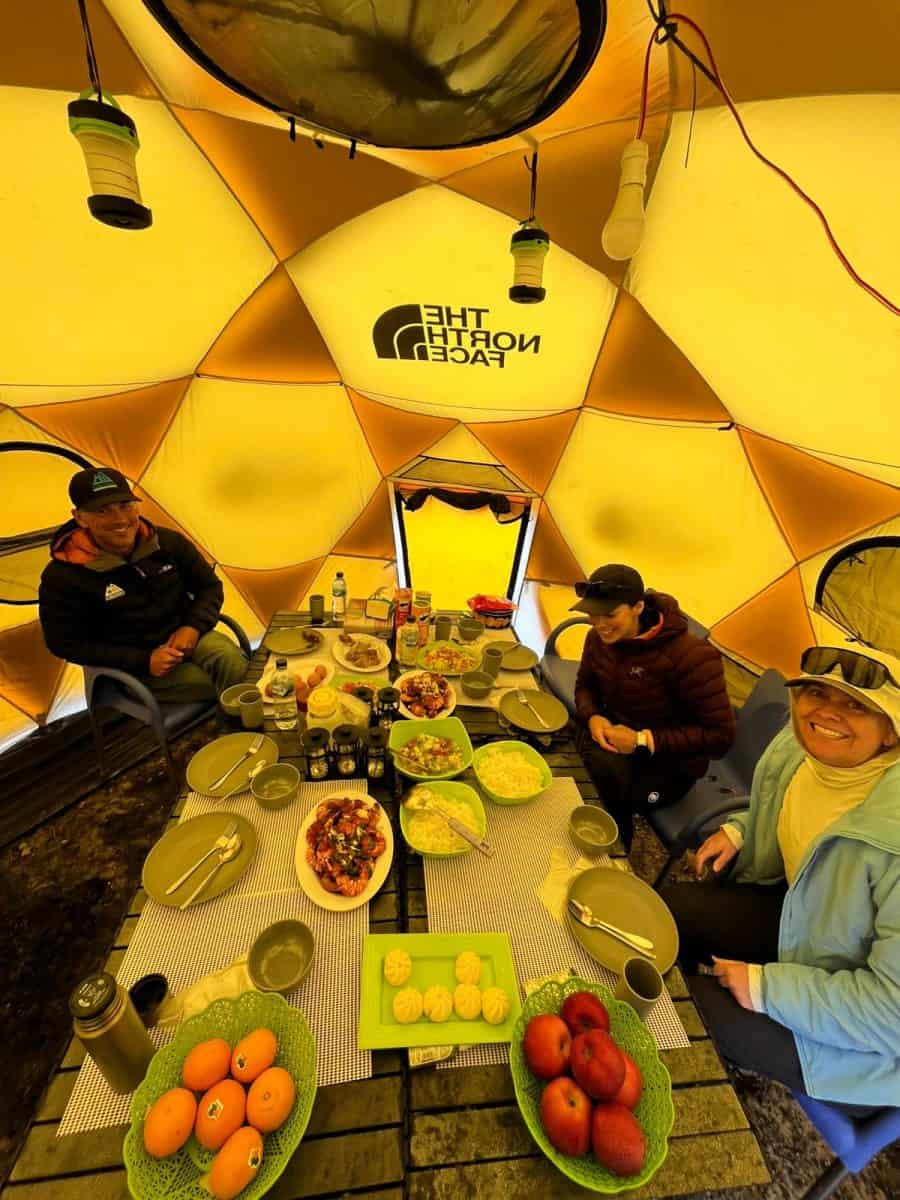 team flys to basecamp!