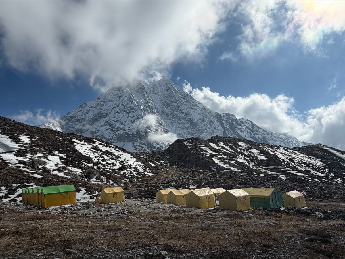 speed ascent team hits island peak base camp
