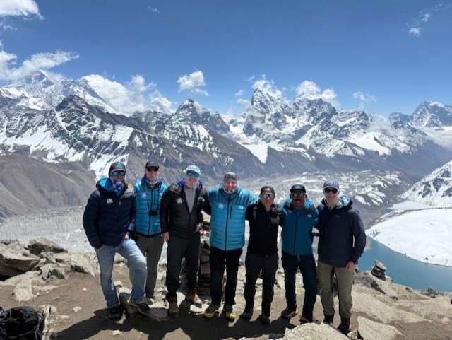 everest team gets first views of everest!