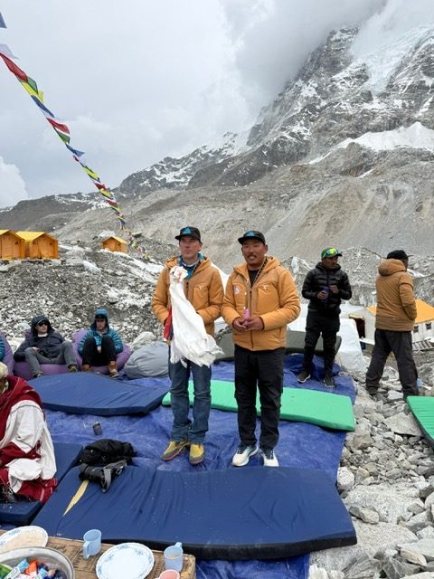 puja ceremony at basecamp