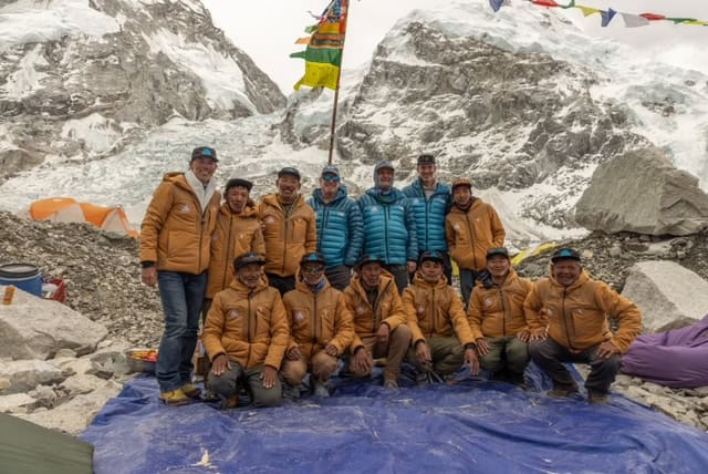 puja ceremony at basecamp