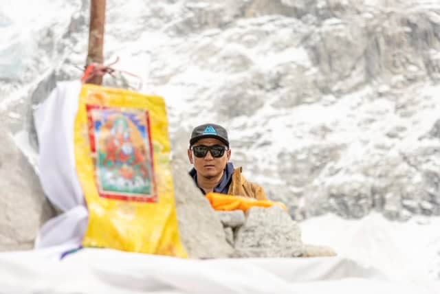 puja ceremony at basecamp
