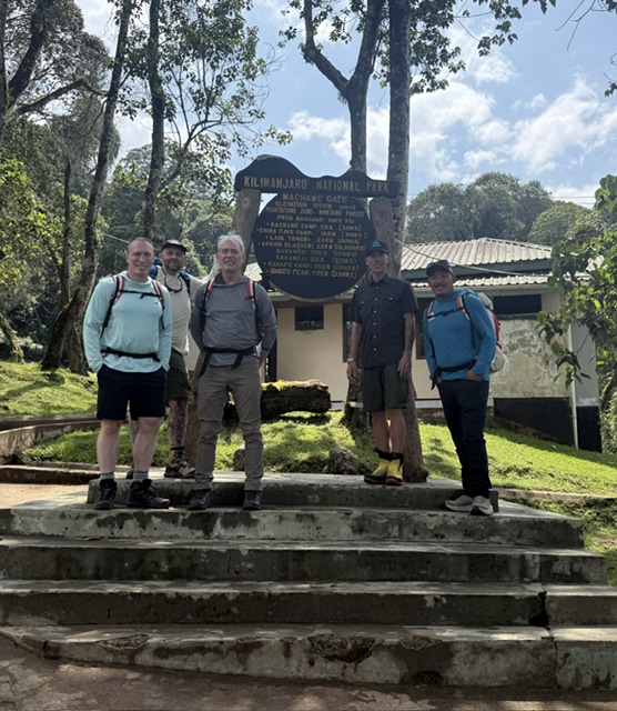 team climbs to shira camp