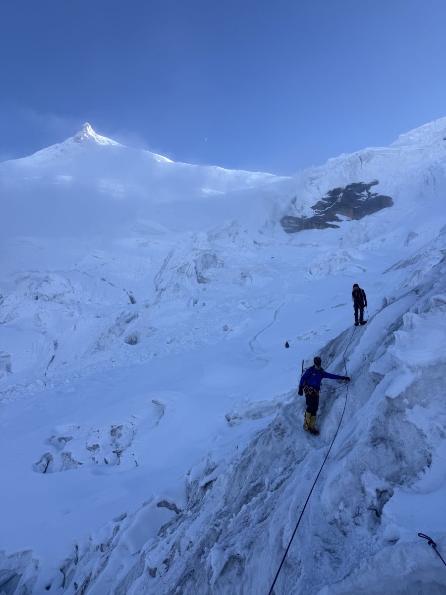 manaslu team acclimatizes at camp 1